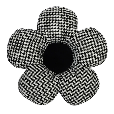 Seat cushion, seat cover – Cover - knitted-houndstooth-flower-waist-black-core