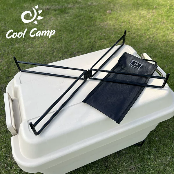 Outdoor Camping Folding Storage Shelf Aluminum Box Bracket Insulation Box Rack Bucket Base Support Rack Storage Box Floor Mat