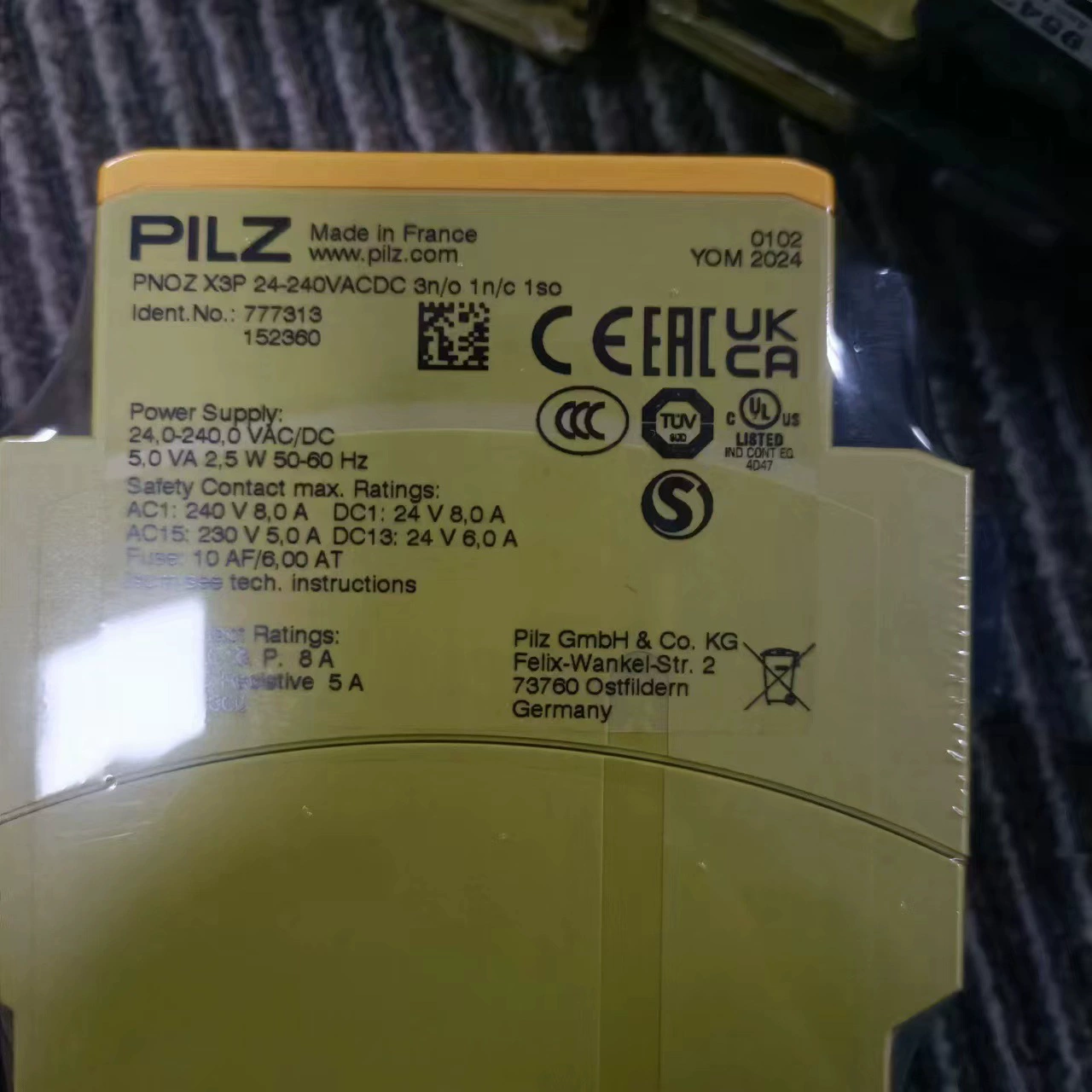 777100 Немецкое реле безопасности Pilz Pilz оригинальное место