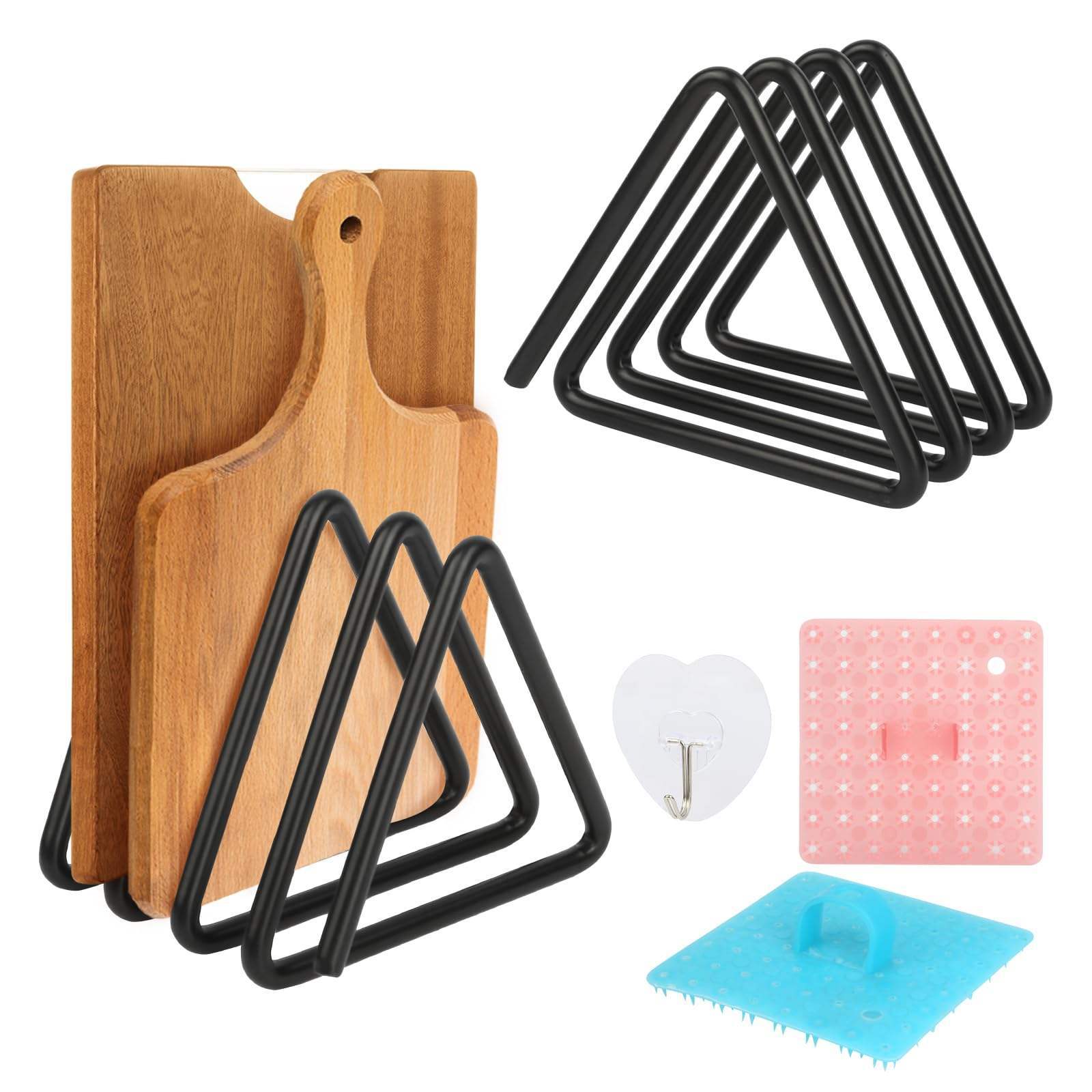 New Cross-Border Model Cutting Board Storage Rack, Chopping Board Rack, Pot Lid Rack, Storage and Draining Rack, Manufacturer Wholesale
