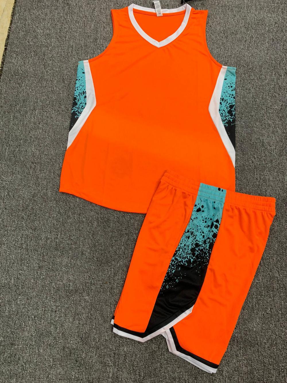 Juego de ropa de baloncesto masculino de verano compra de grupo de equipos de impresión de camiseta azul corporativa secado rápido LQ352