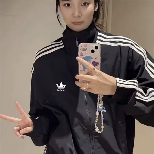 Clover Spring and Autumn Fashion Trend Three-Stripe Stand-Collar Jacket Unisex Outdoor Sports Casual Top