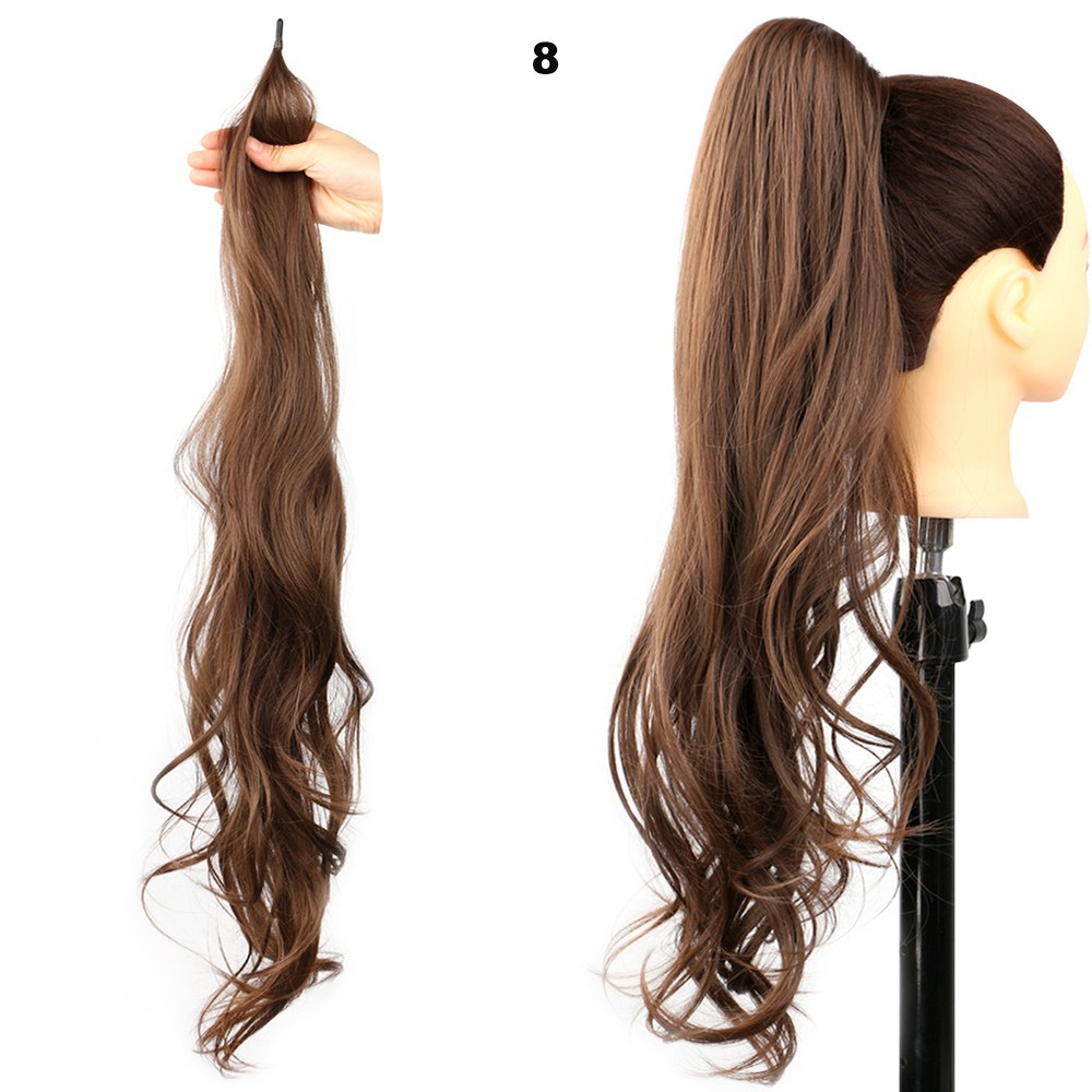 Cross-border wig ponytail 32inch magic wand high ponytail wig winding big wave long curly hair coil hair bundle
