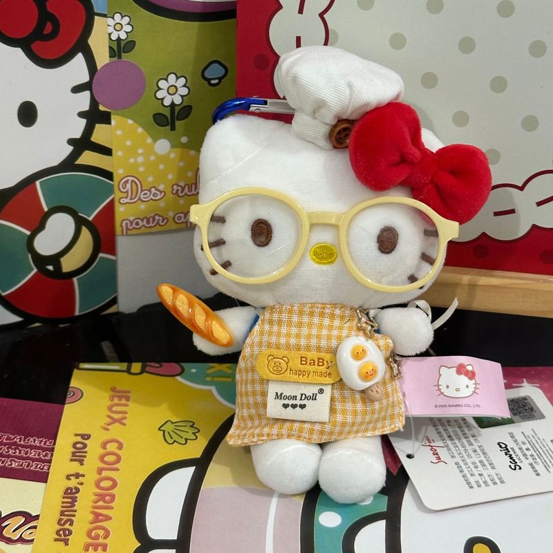 ハローキティバッグペンダントリトルシェフシリーズハローキティ人形ペンダントかわいい漫画人形キーホルダー|undefined