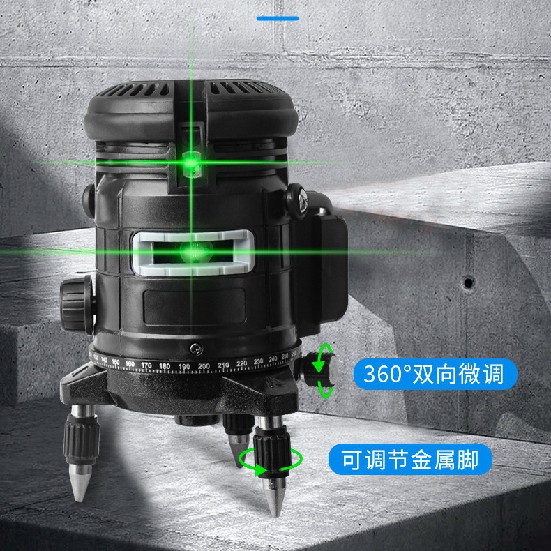 精明鼠T5五线绿光便携激光水平仪高精度强光细线户外专用水平仪
