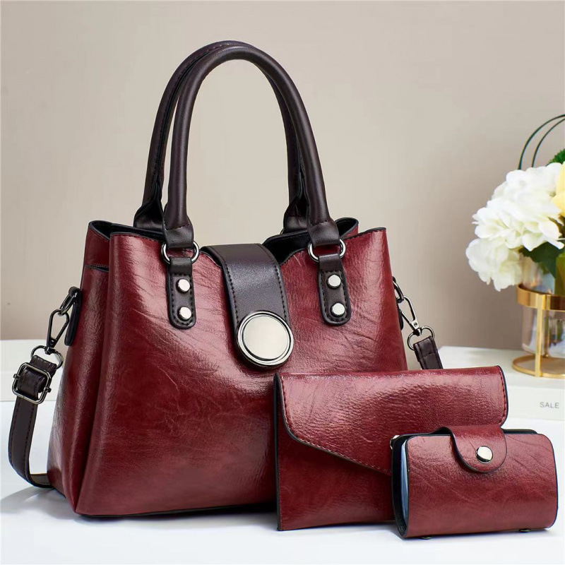 Dos piezas de paquete de bolsos de mano de temperamento, bolsos de mochila diarios, bolsos de hombro casuales de moda, bolsos transfronterizos
