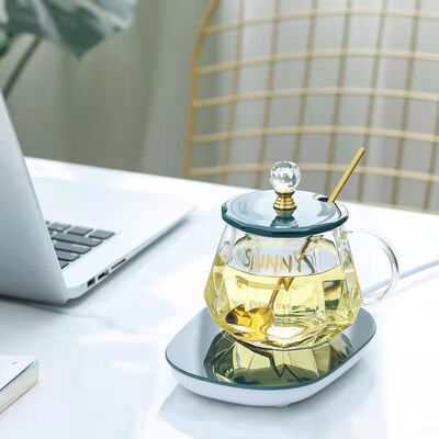 55 Warm cup Send his girlfriend gift Insulation mat Milk Coffee gift constant temperature Water cup constant temperature