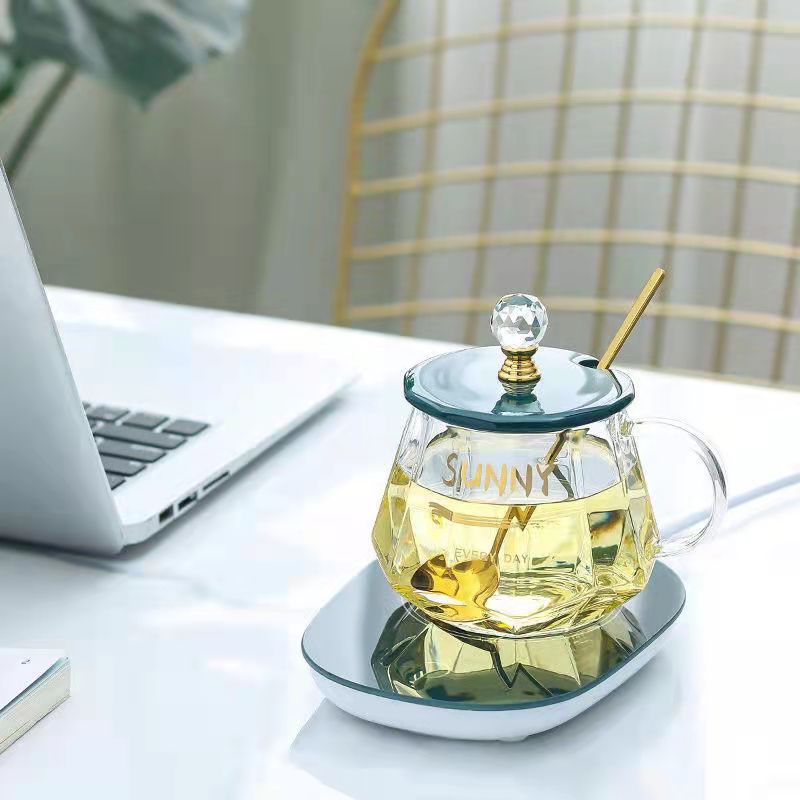 55 Warm cup Send his girlfriend gift Insulation mat Milk Coffee gift constant temperature Water cup constant temperature