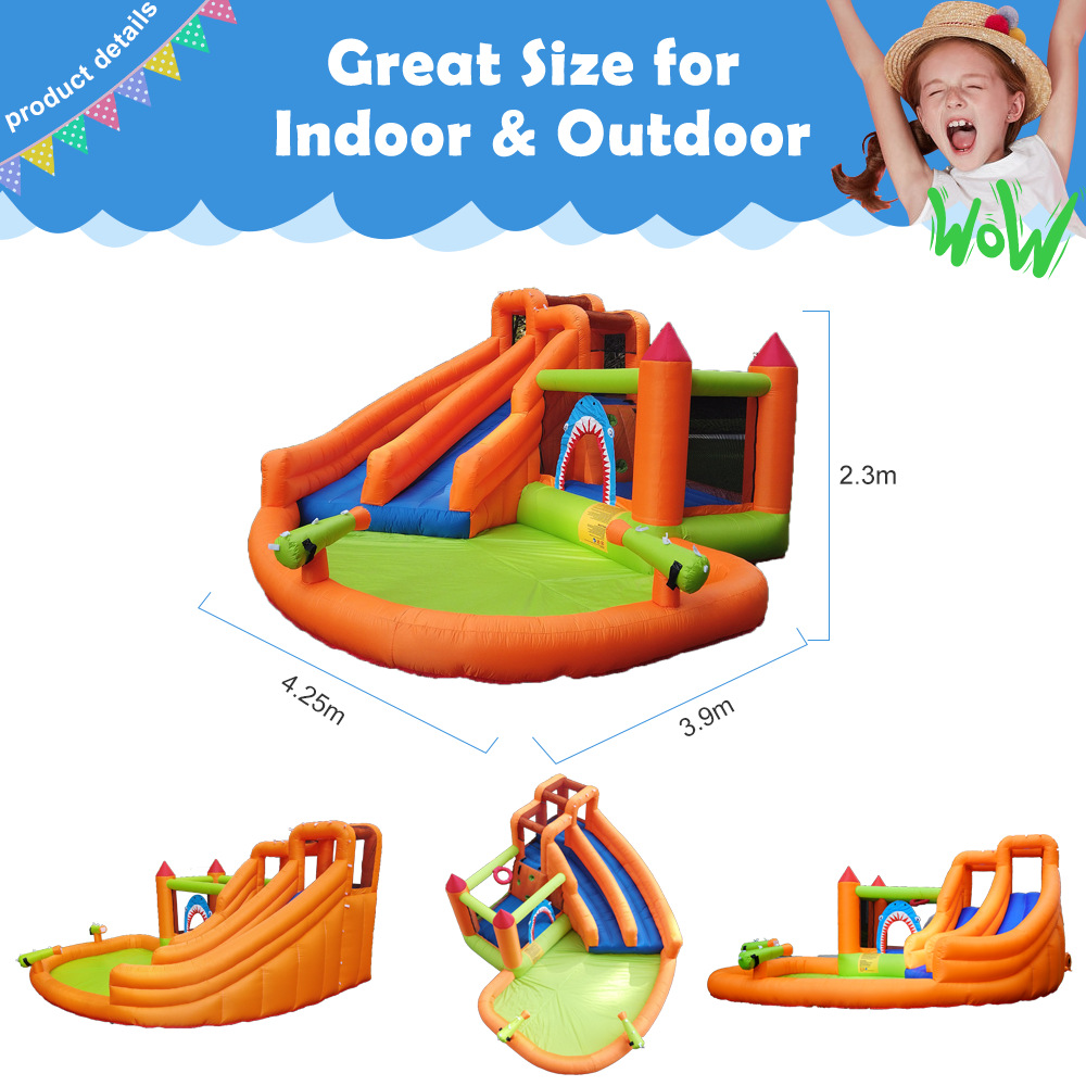 HappyLion Parque de Atracciones castillo inflable para niños castillo inflable Parque de atracciones castillo inflable para niños