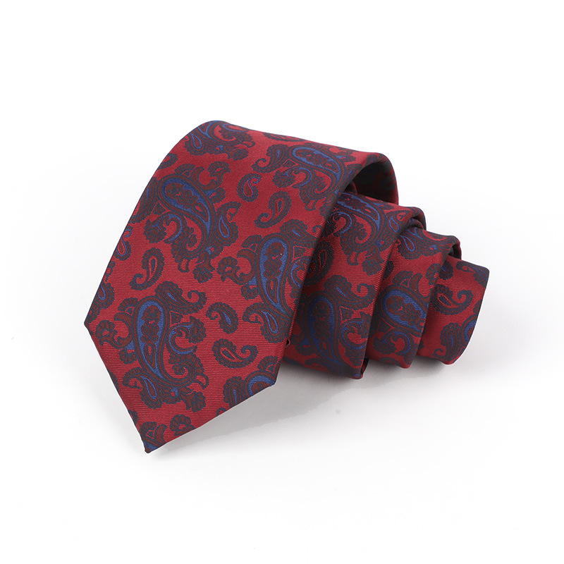 Corbata de hombre jacquard bordado 8CM poliéster seda corbata tejida hombre sentido superior l corbata logo diseño y producción