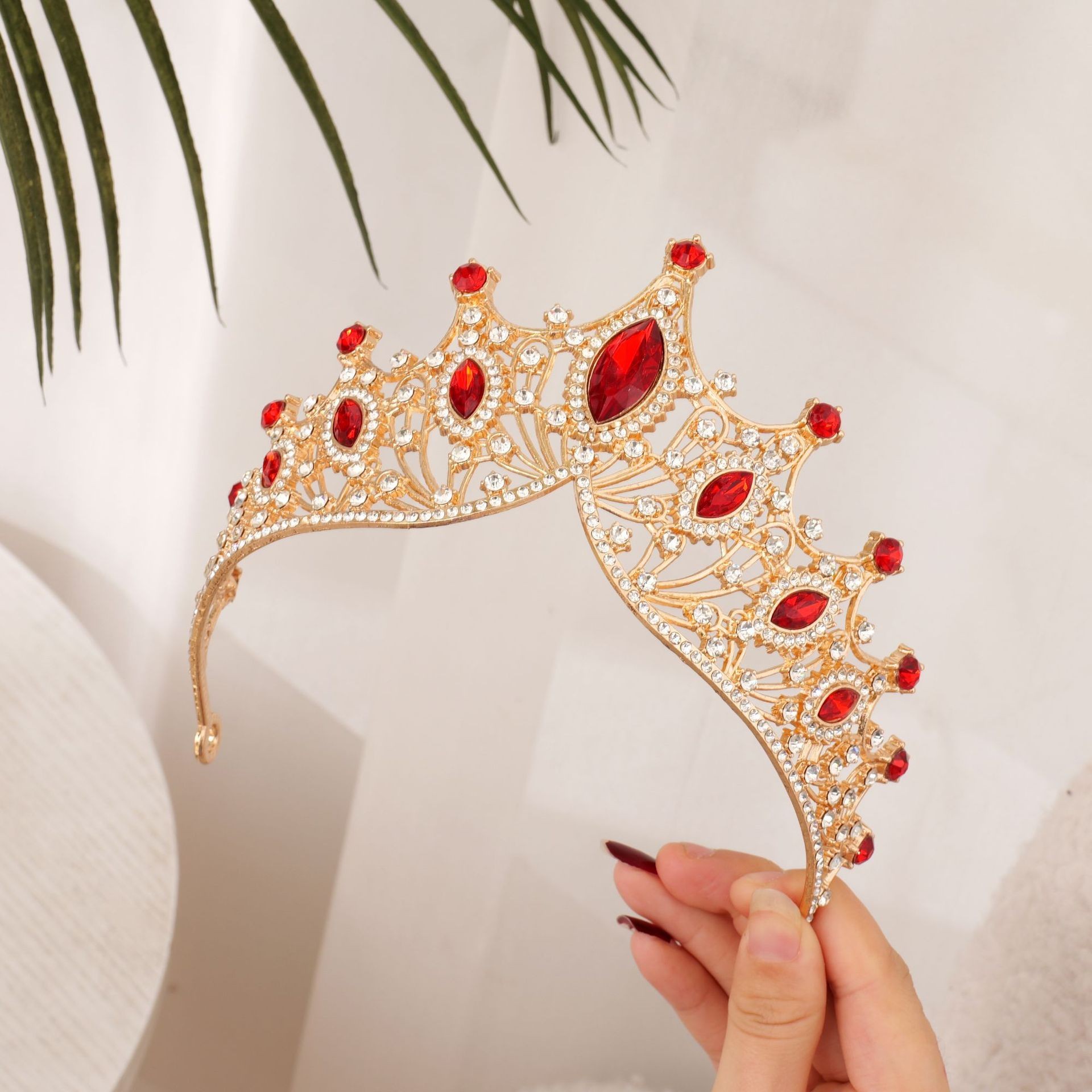 Cross-Border Bride Headpiece European And American Style Baroque Luxurious Alloy Crown Party Princess Dress Accessory_voghion.com