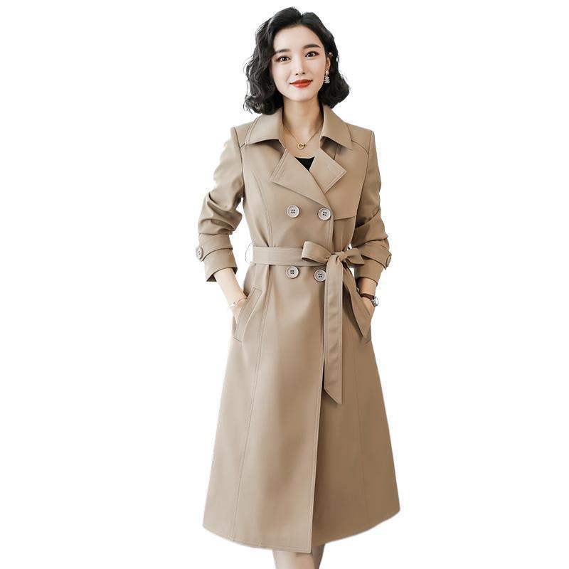 2025春秋新款修身高档显瘦风衣女中长款正版大码气质时尚外套潮|undefined