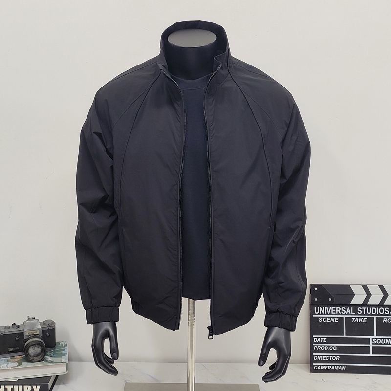 Stand Collar Jacket For Men American Style Casual Autumn Coat_voghion.com
