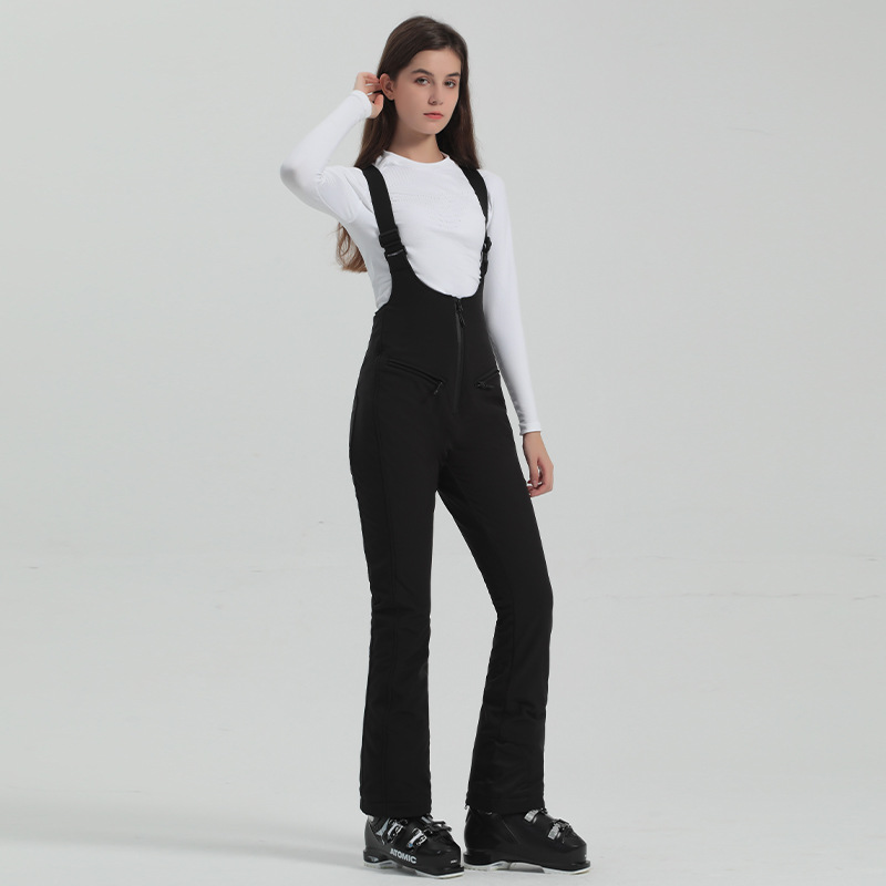 Women's Ski With Straps, One-Piece Waterproof Suit, Winter Outdoor Warm Snow Pants_voghion.com