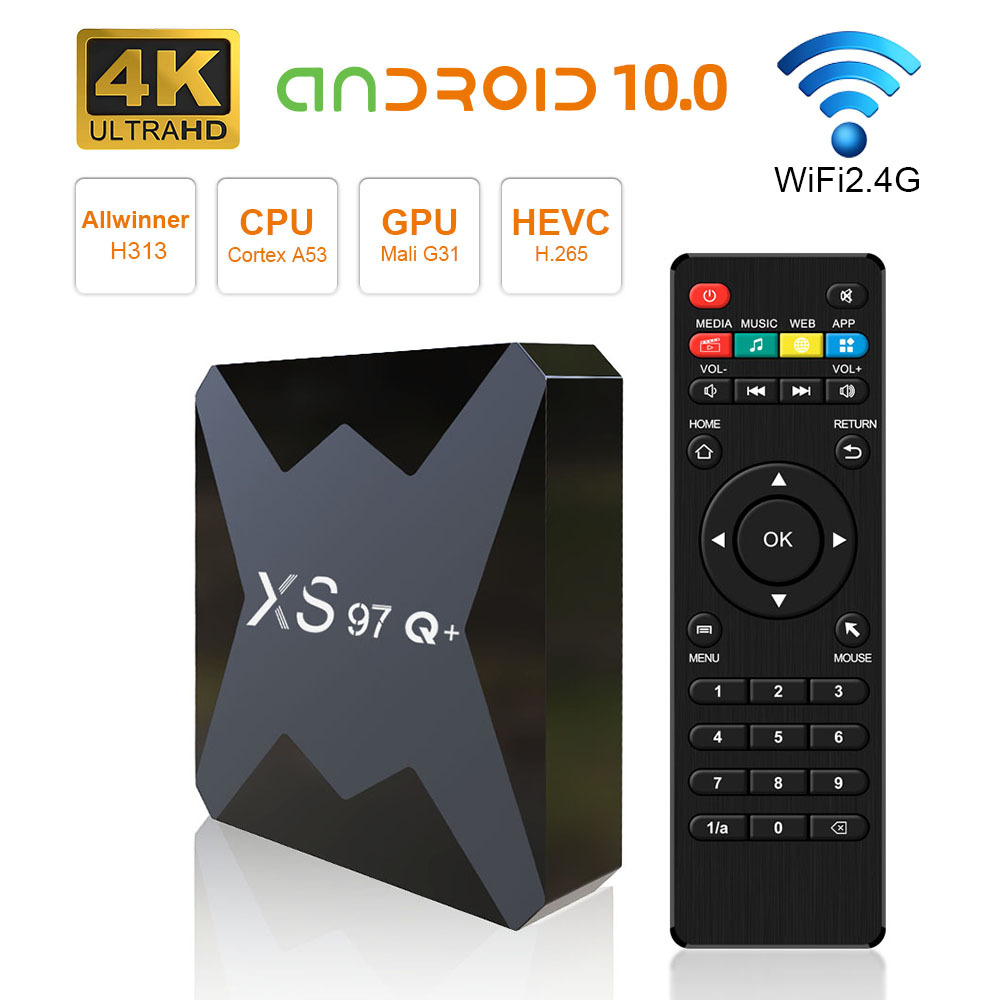 新款XS97机顶盒全志H313WiFi跨境电视盒4K高清外贸网络机顶盒