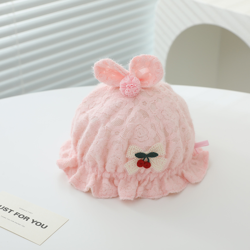 Sombreros de bebé primavera y otoño, gorras de princesa para bebés, gorras de encaje lindas para bebés, gorras de feto para bebés recién nacidos pequeños