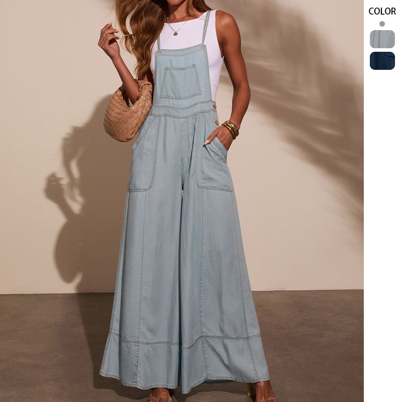 Europa y los Estados Unidos 2026 transfronterizos inviento amazon bolsillo callejero pantalones de piernas anchas cinturón jeans pantalones mujeres