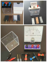 原电池实验器带表附碳棒两个 铜片铁片锌片三种电极材料 化学教学