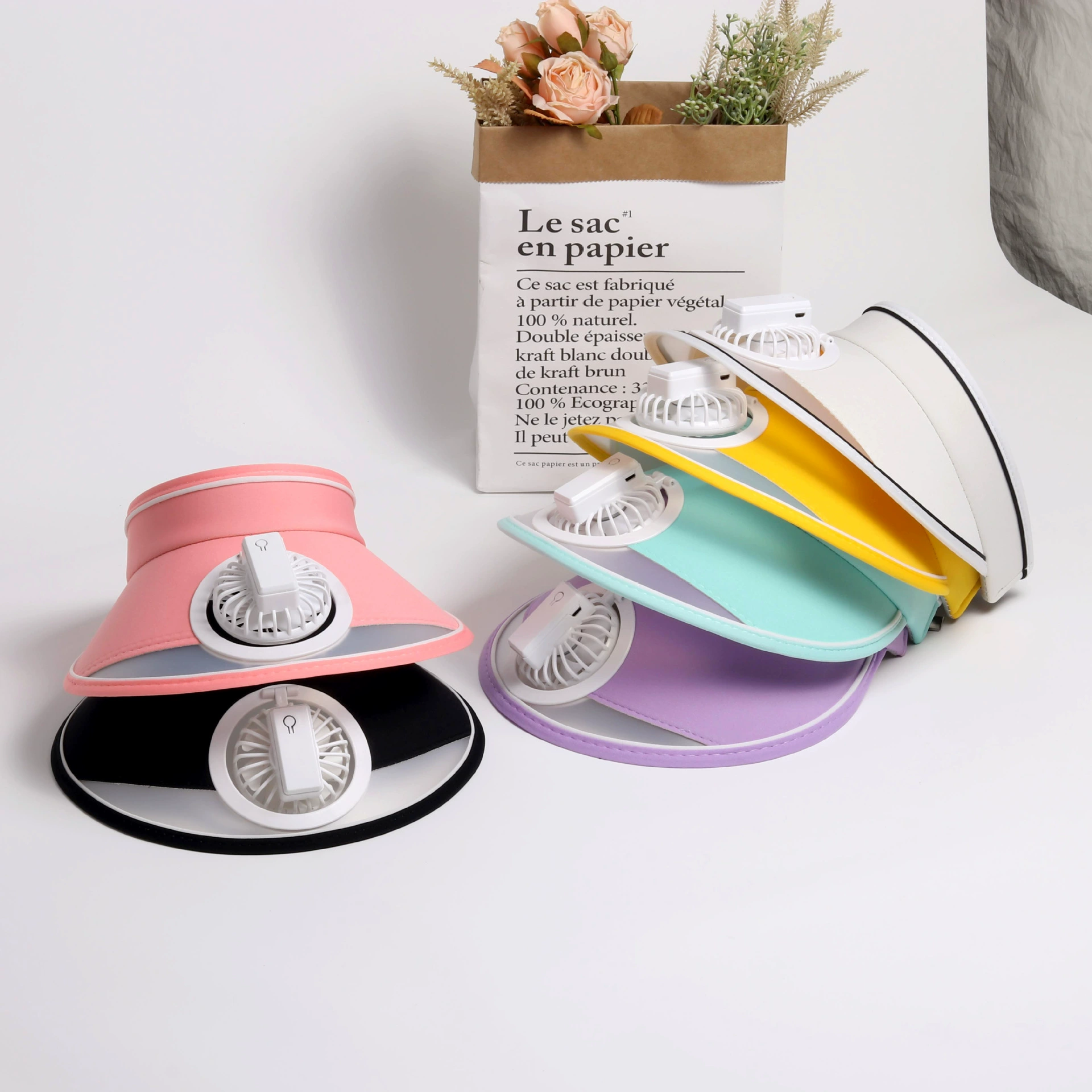 Summer air fan, children's cap charging for men and women, sun protection cream, travel sun hat solar-powered
