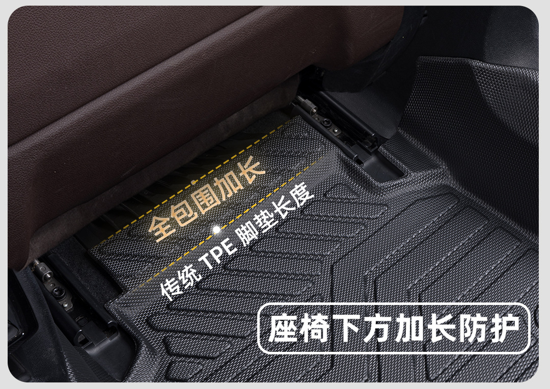 Tpe Car Door Sill Mats, Custom-Fit, Full Coverage, Thickened, High Wear Resistance, Non-Slip Carpet Mats, Tpe Automotive