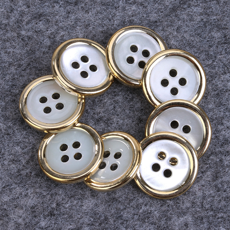 DIY Garment Accessories Shell Button Shirt Button Cardigan Electroplated Phnom Penh Color Flat Tarot Buttons