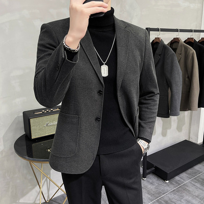2022 Spring new pattern men's wear man 's suit coat Korean Edition Youth business affairs leisure time Solid Simplicity Self cultivation suit