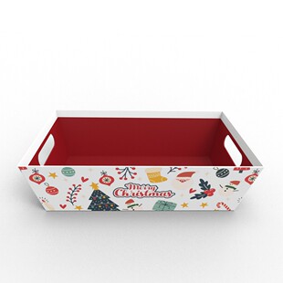 Halloween Christmas Easter Open Cardboard Tray Candy Chocolate Fruit Vegetable Tray