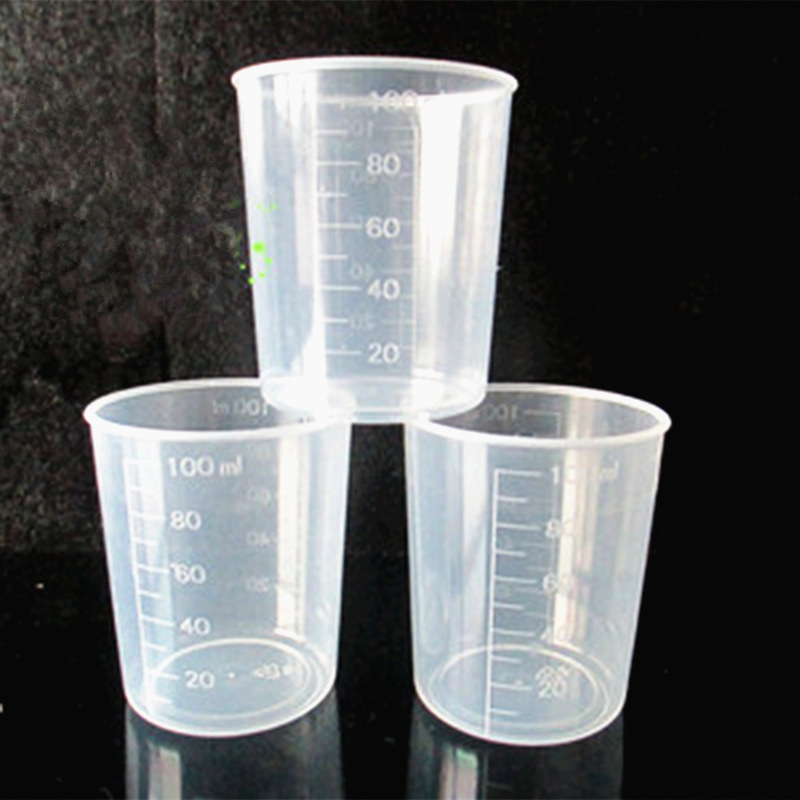 实验室刻度量杯30ml50ml加厚食品级塑料取样分装杯100ml计量杯子