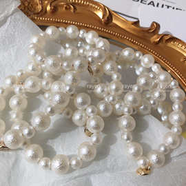 2023年新款棉花珍珠手链扎头发两用发绳时尚丸子头绳百搭网红皮筋