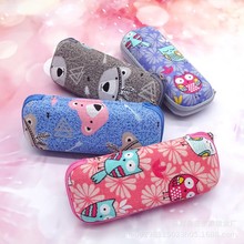 批发卡通儿童小清新印花眼镜盒太阳镜盒光学近视镜盒eva拉链镜盒