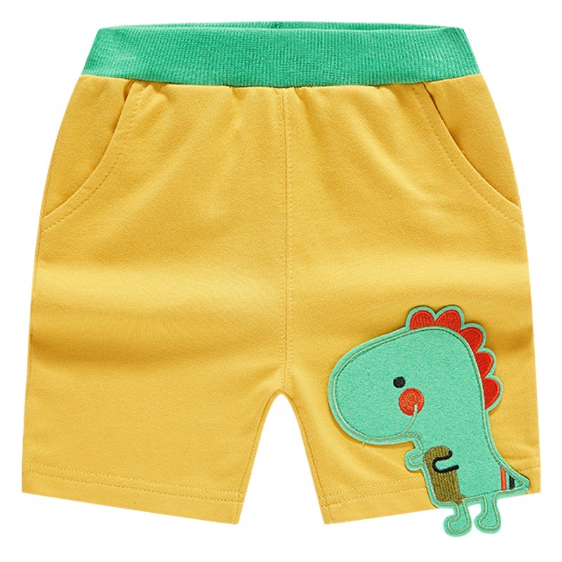 Ropa de verano para niños nuevos pantalones de quinto para niños pantalones cortos para niños bebé casual Pantalones de dinosaurio de dibujos animados para niños pantalones de punto