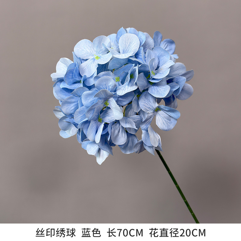 실크스크린 수국 블루