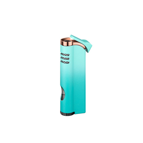 Creative windproof straight shot gas lighter with high-quality visual tank, personalized gradient new design, suitable for gifts