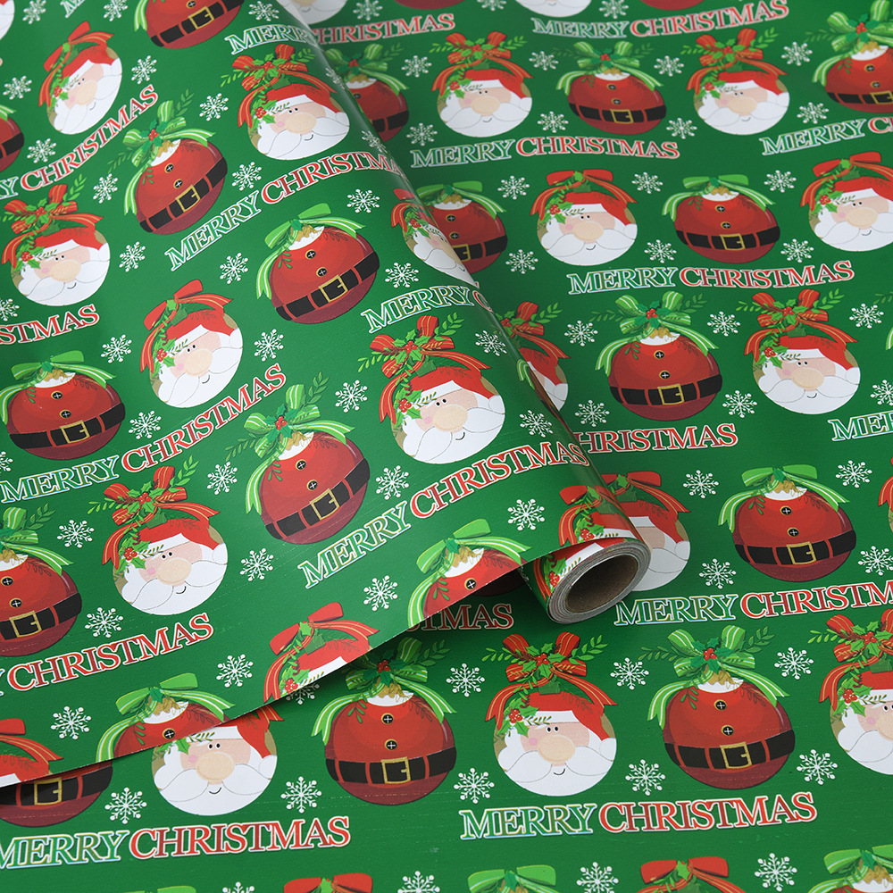 Venta caliente transfronteriza papel estucado de gran tamaño rollo de Navidad papel de regalo caja de regalo de dibujos animados papel de regalo al por mayor
