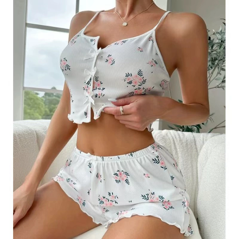 Трансграничный Amazon новый европейский и американский набор пижамы с принтом ресниц в форме сердца шорты шорты пижамы для женщин пижамы