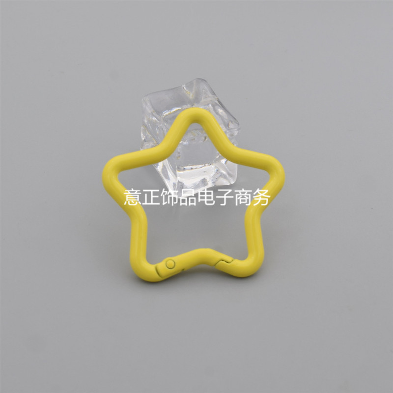 烤漆彩色合金星星五角星弹簧扣 DIY服装包带钥匙扣饰品装饰扣配件|undefined