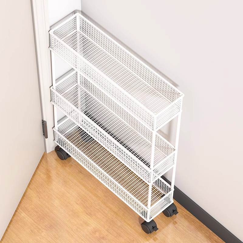 Bathroom Door Rear Storage Rack Bathroom Cabinet Side Clip Storage Rack Toilet Gap Narrow Floor Storage Cabinet Shelf