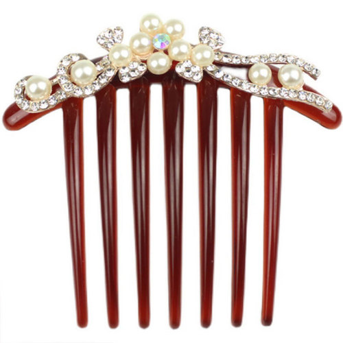 Princess hair accessories hairpin butterfly plate hairpin bridal tiara rhinestone insert comb hair comb temperament simple clip jewelry