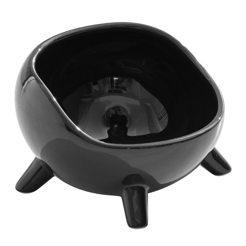 Cuenco de gato de cerámica transfronterizo protector columna cervical tazón de comida para gatos tazón de arroz tazón de agua para perros suministros para mascotas antidetonantes