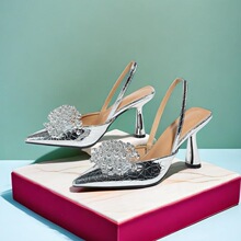 X 52102 Pearl Flower High Heel Sandals ���黨����Ь �羳����