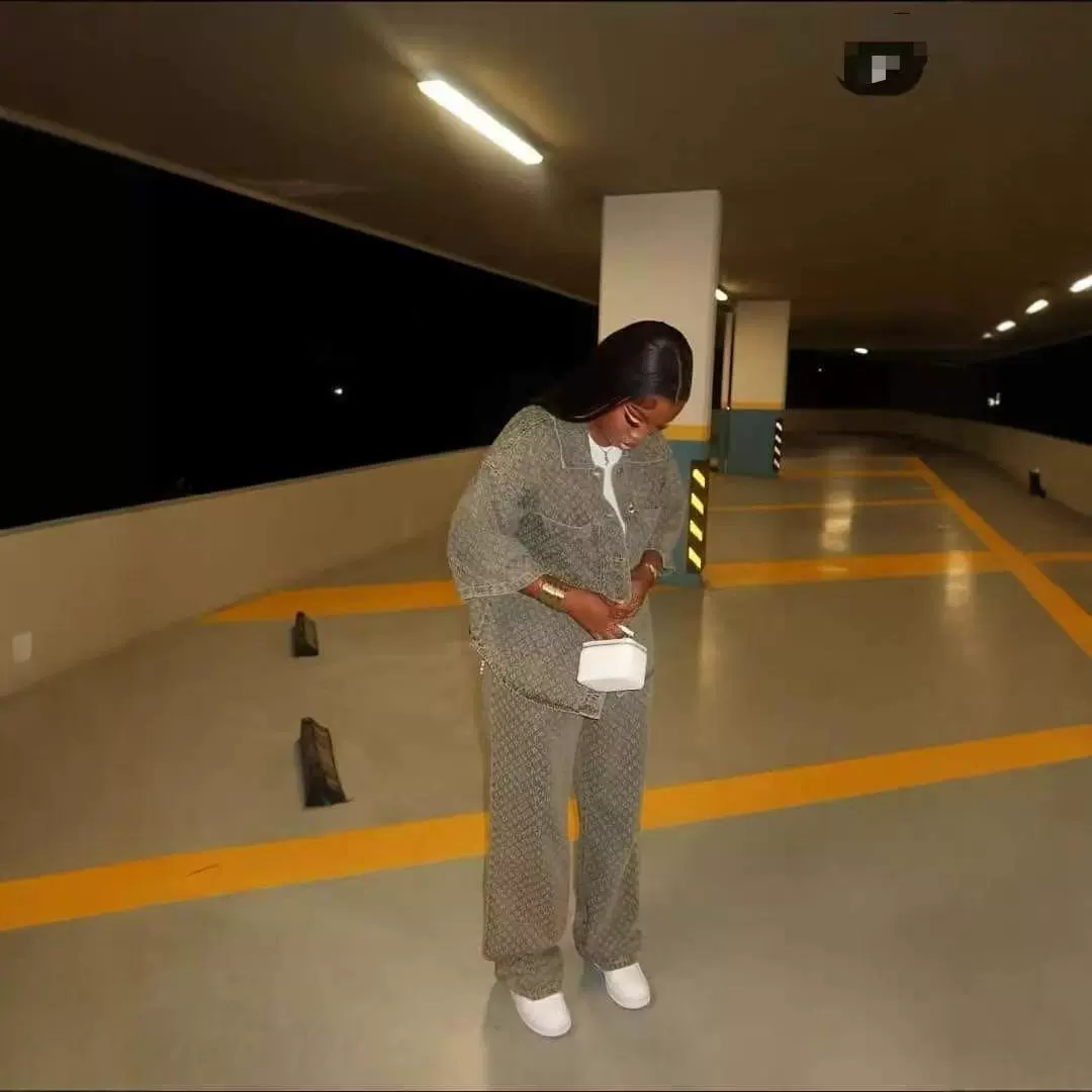 杰雷诺美式复古提花休闲套装男女秋冬款小香风石磨水洗阔腿两件套