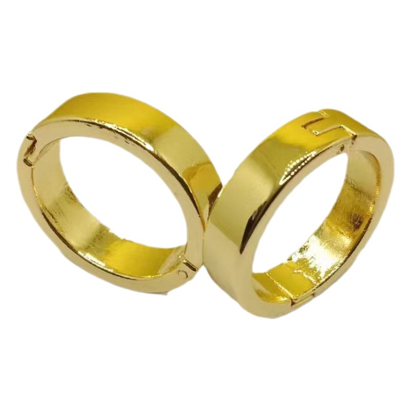 Zinc Alloy Round Calendar Rings, High-End Loose-Leaf Book Binding Rings, Light Gold Buckle Calendar Rings