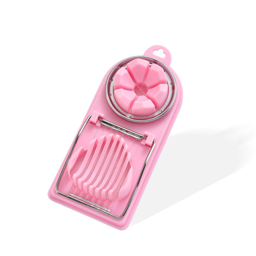 Factory Japanese-style multi-function egg cutter kitchen gadget artifact stainless steel double-headed fancy egg cutter