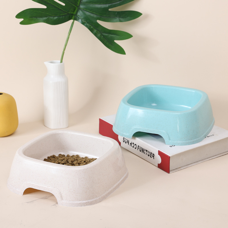 Pet Square tazón de comida gato perro tazón de comida tazón para beber ecológico caramelo color gato tazón de comida para mascotas