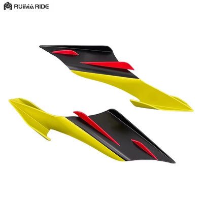 Motorcycle tail Tail Fixed Wind Wing Rear - yellow-black-red