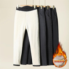 妈妈冬季驼绒棉裤松紧高腰老年女加绒加厚老太太保暖裤奶奶休闲裤