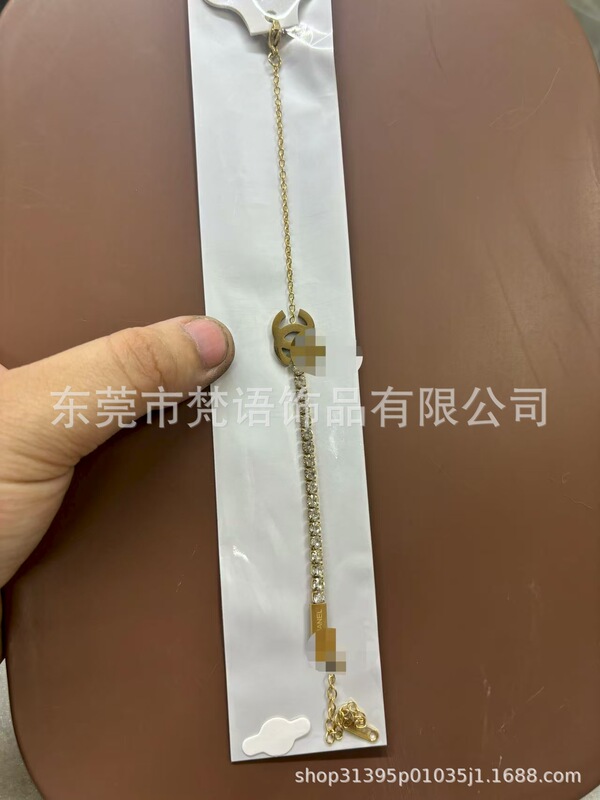 跨境新品小香家双cc不锈钢   18K手链项链钛钢女时尚热款首饰批发|undefined