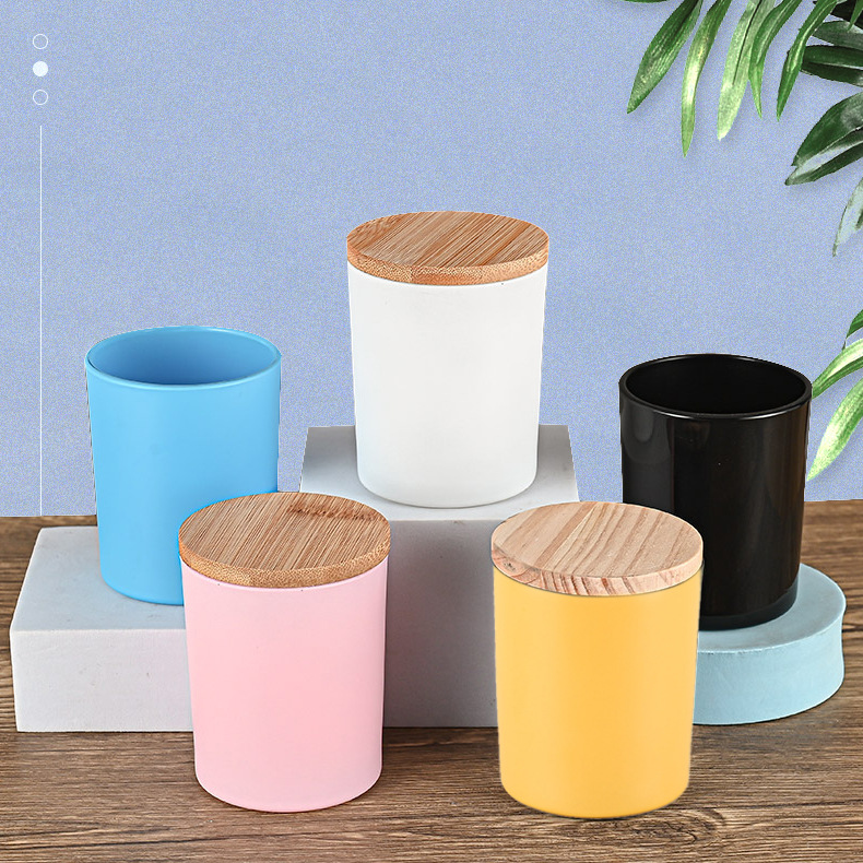 candle Glass Aromatherapy Home Furnishing Jewelry glass candle holder Frosting Candlestick Bamboo Fragrance bottle The wine bottle