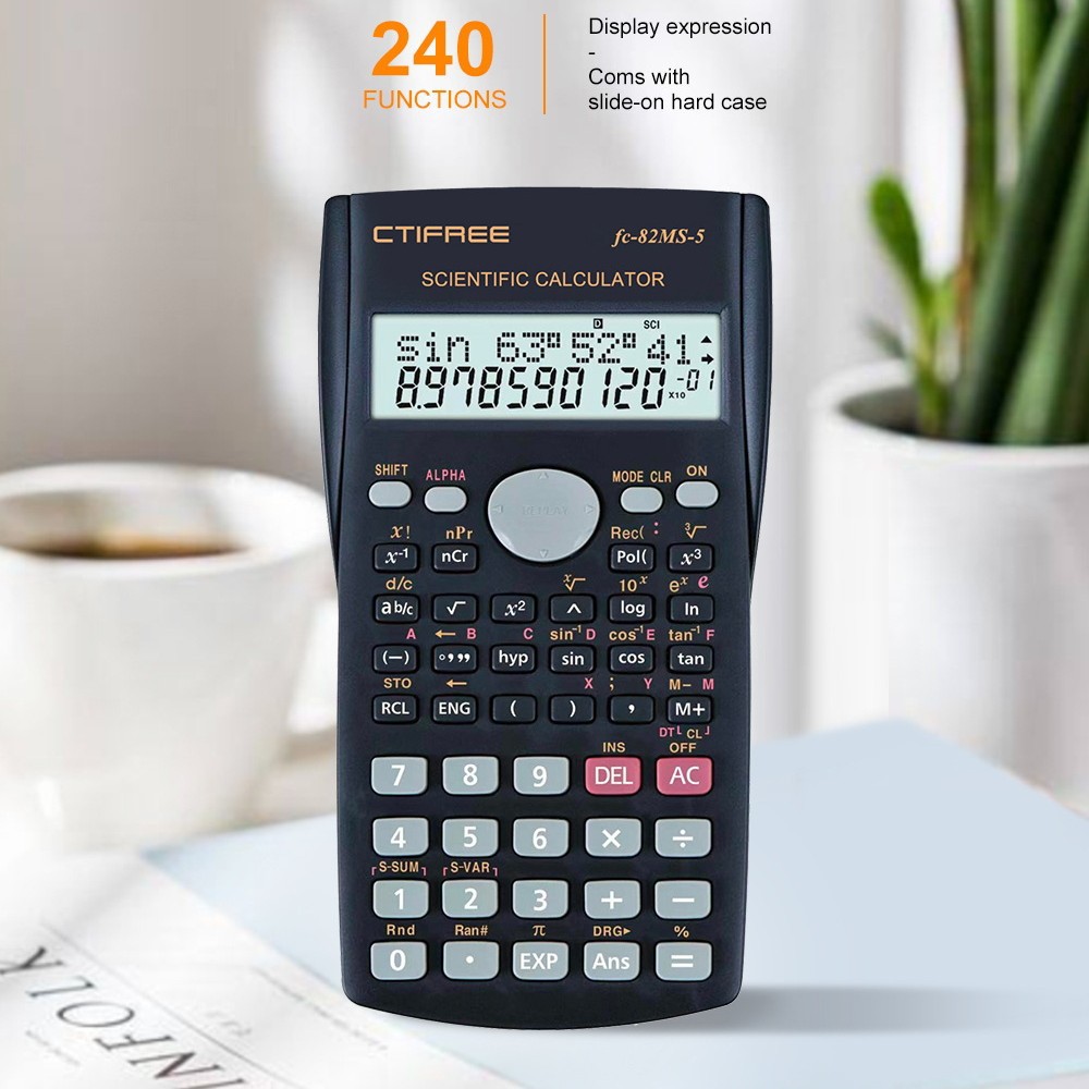 Cross-border FC82MS-5 Scientific Calculator with Functions, 240 Multifunctional Functions for Primary and Secondary School Students' Exams (Logo)
