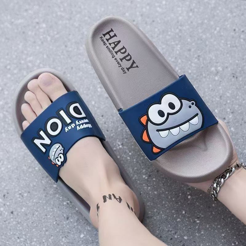 Cartoon Slippers for Men Summer Indoor Home Household Men's Outdoor Wear Bathroom Bathing Non-Slip Slippers Men's Summer Wholesale